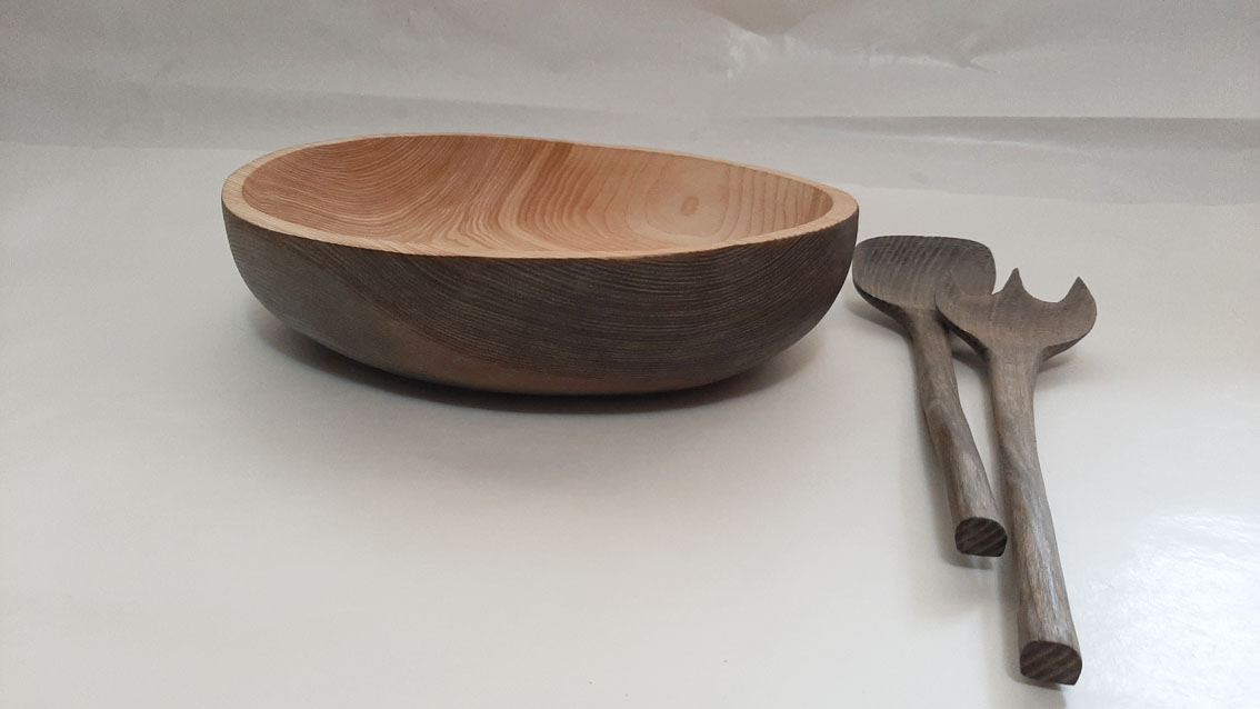 Cuenco oval madera fresno - Imagen 4