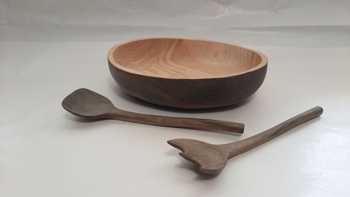 Cuenco oval madera fresno - Imagen 5