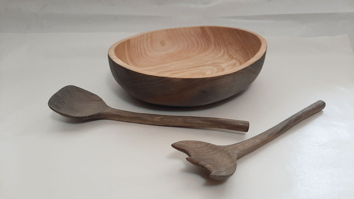 Cuenco oval madera fresno - Imagen 6