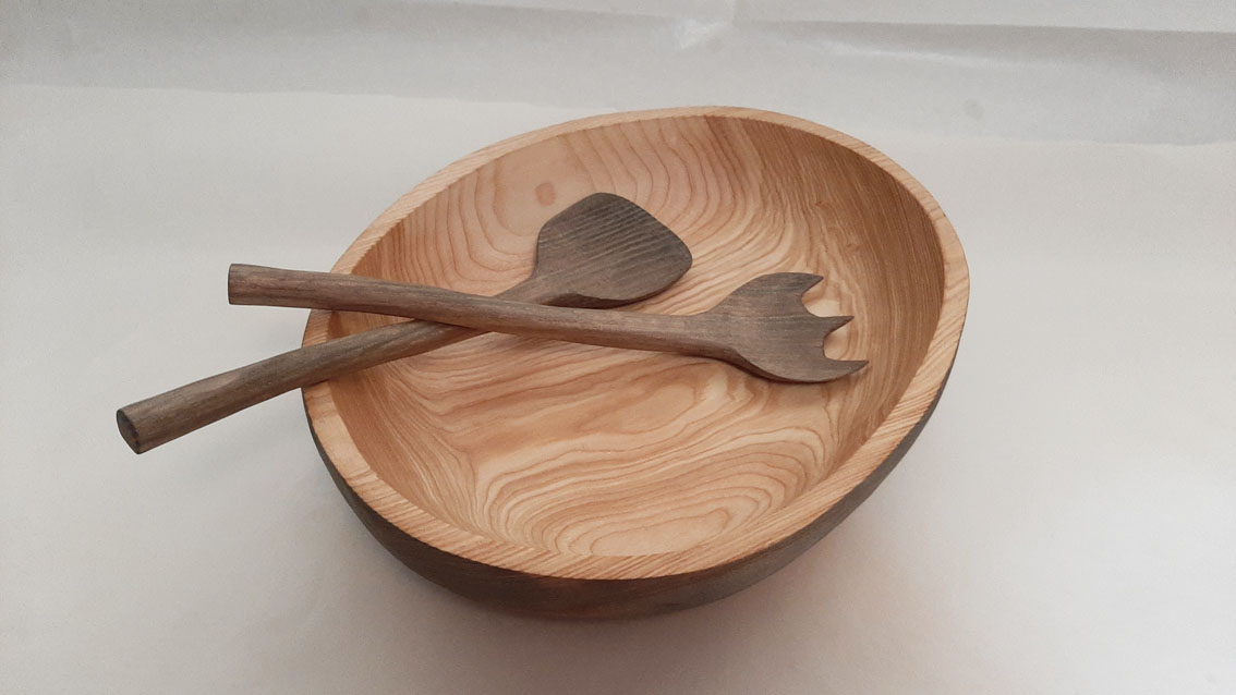 Cuenco oval madera fresno - Imagen 7