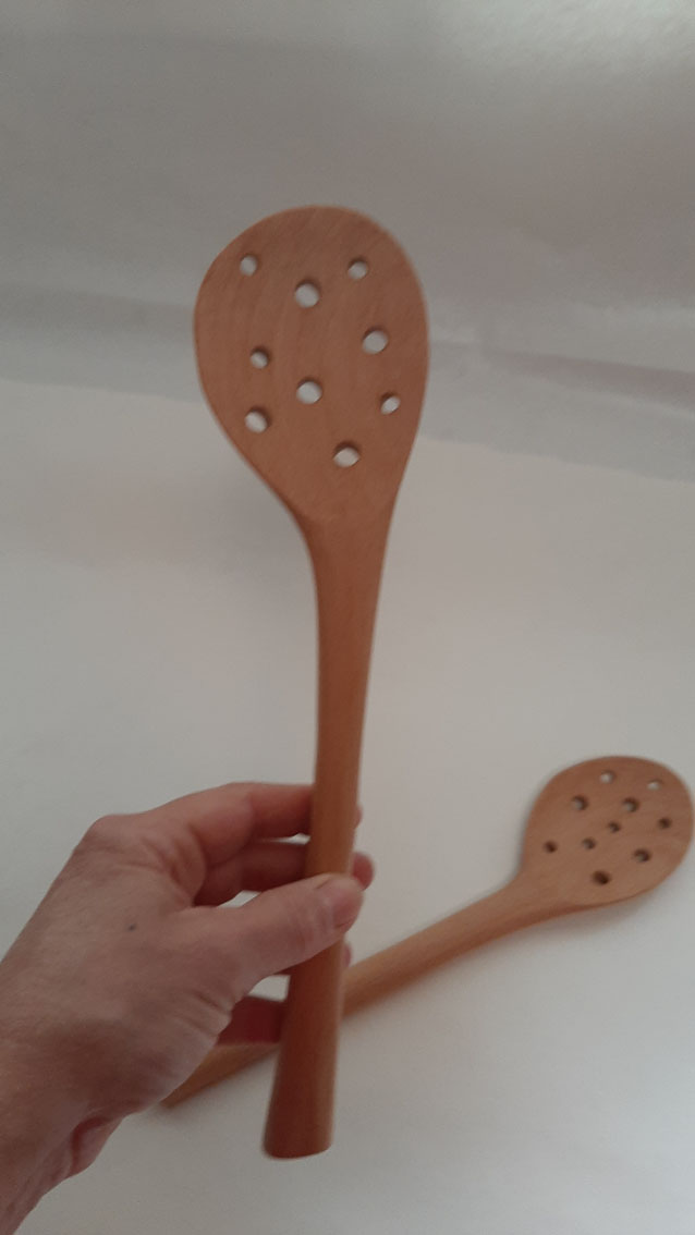 Cuchara espumadera madera haya - Imagen 5