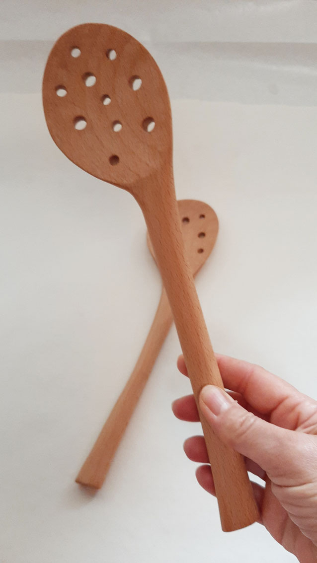 Cuchara espumadera madera haya - Imagen 8