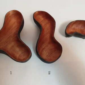 Cuenco formas madera caoba.