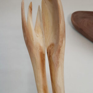 Juego cubiertos madera acacia
