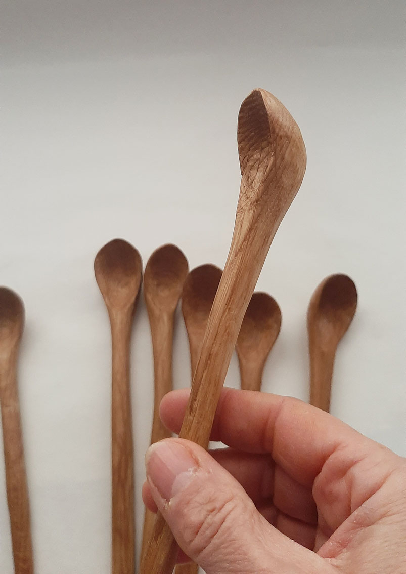 Cuchara cazo madera roble - Imagen 7