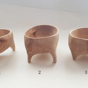 Cuenco trípode madera abedul