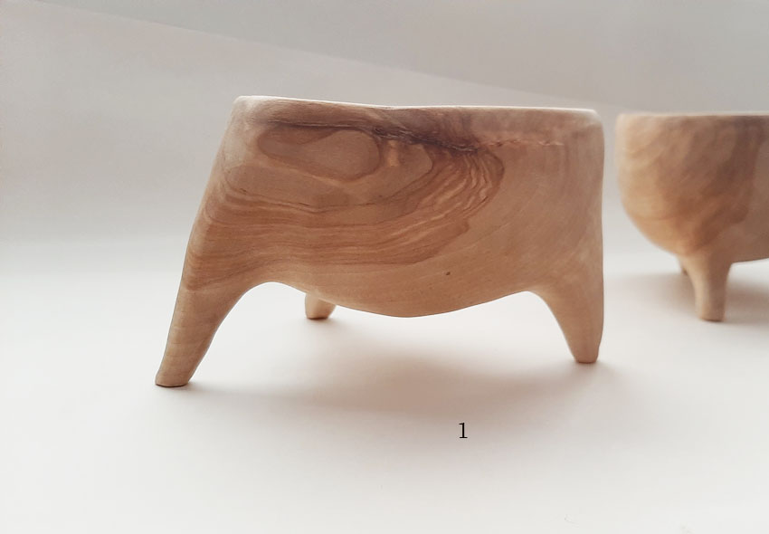 Cuenco trípode madera abedul - Imagen 4