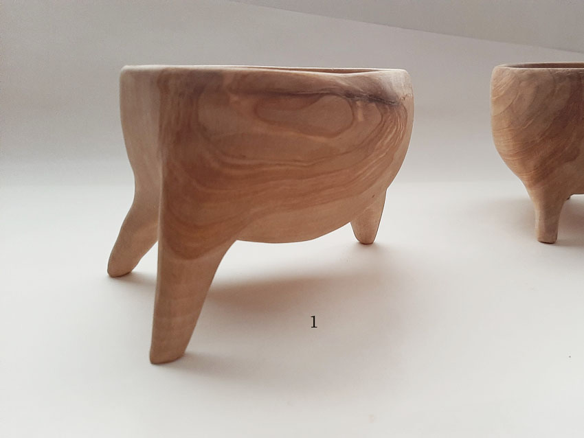 Cuenco trípode madera abedul - Imagen 5