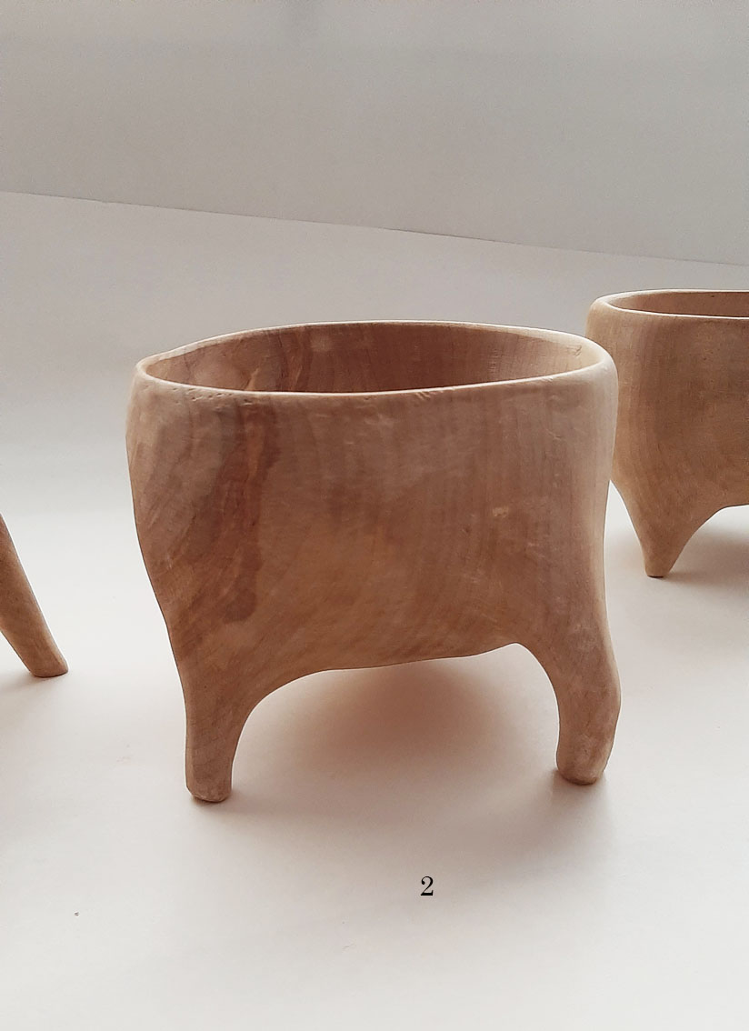 Cuenco trípode madera abedul - Imagen 7