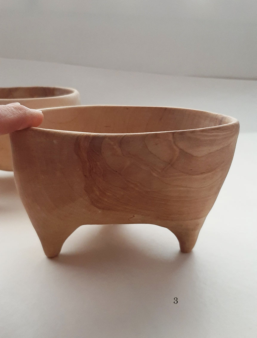 Cuenco trípode madera abedul - Imagen 9