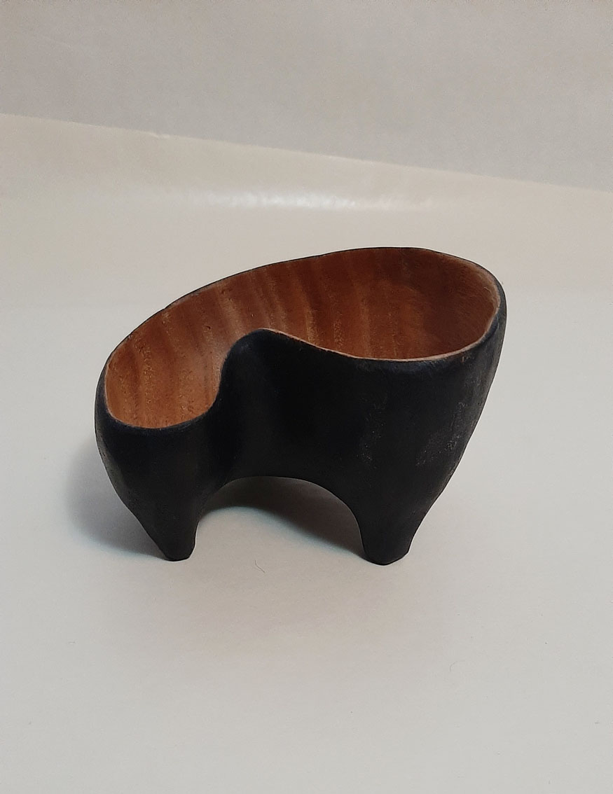 Cuenco madera cerezo chueco - Imagen 2