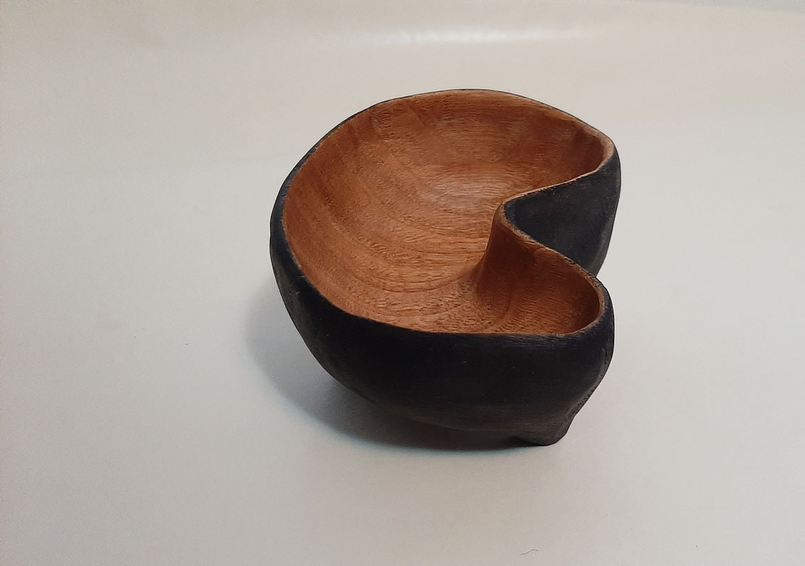 Cuenco madera cerezo chueco - Imagen 4