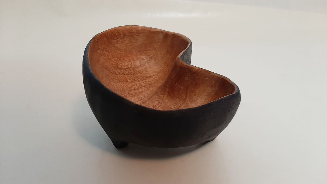 Cuenco madera cerezo chueco - Imagen 5
