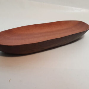 Plato largo madera caoba