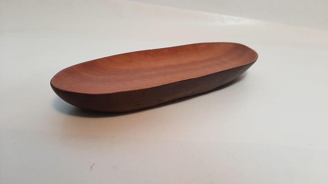 Plato largo madera caoba