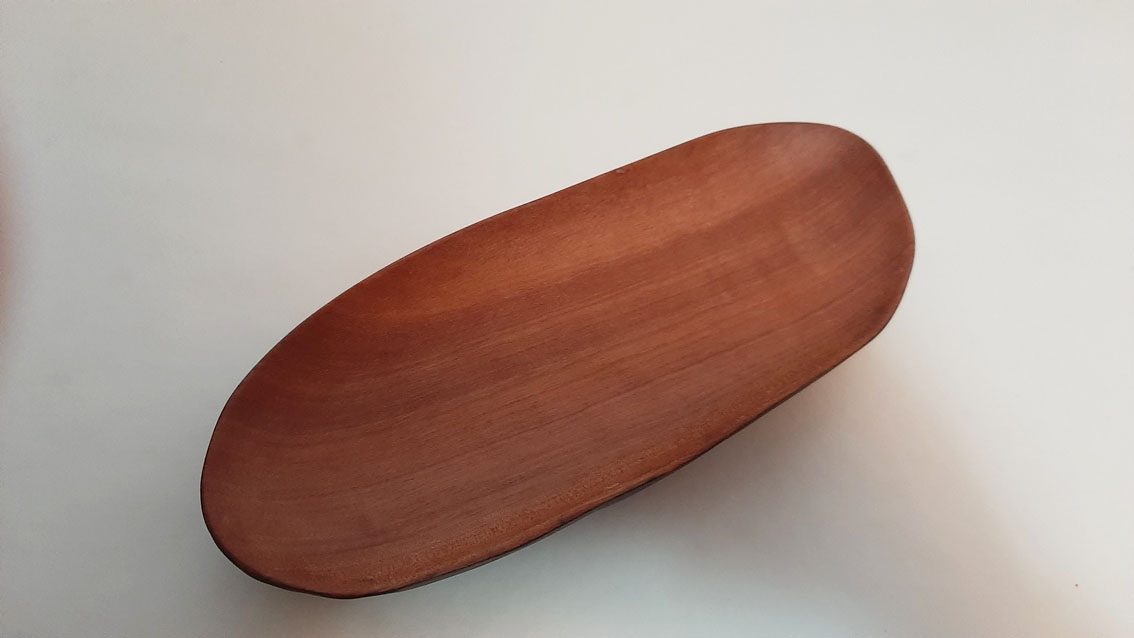 Plato largo madera caoba - Imagen 3