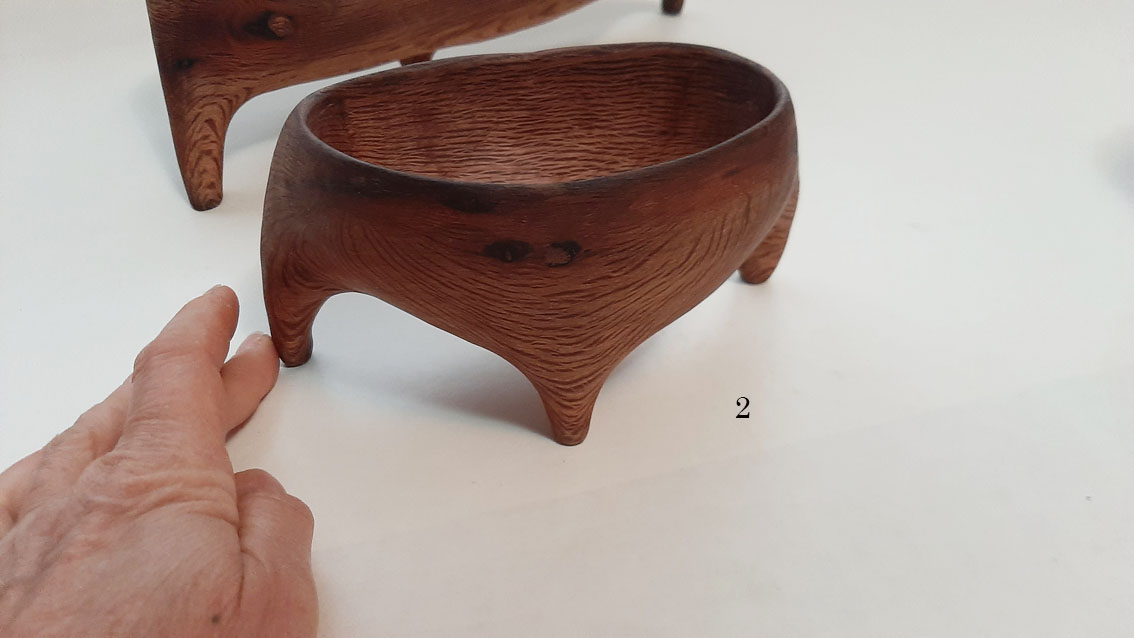 Cuenco trípode madera encina - Imagen 10