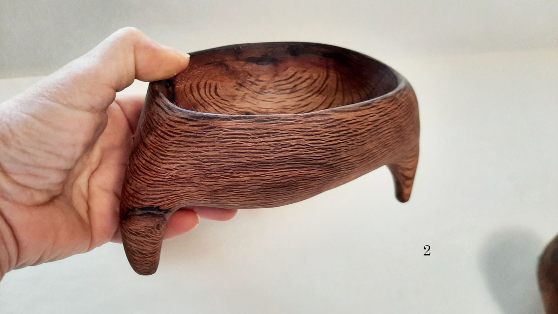 Cuenco trípode madera encina - Imagen 12