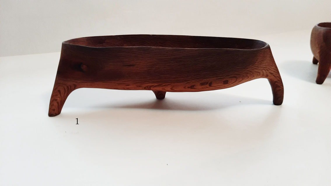 Cuenco trípode madera encina - Imagen 5