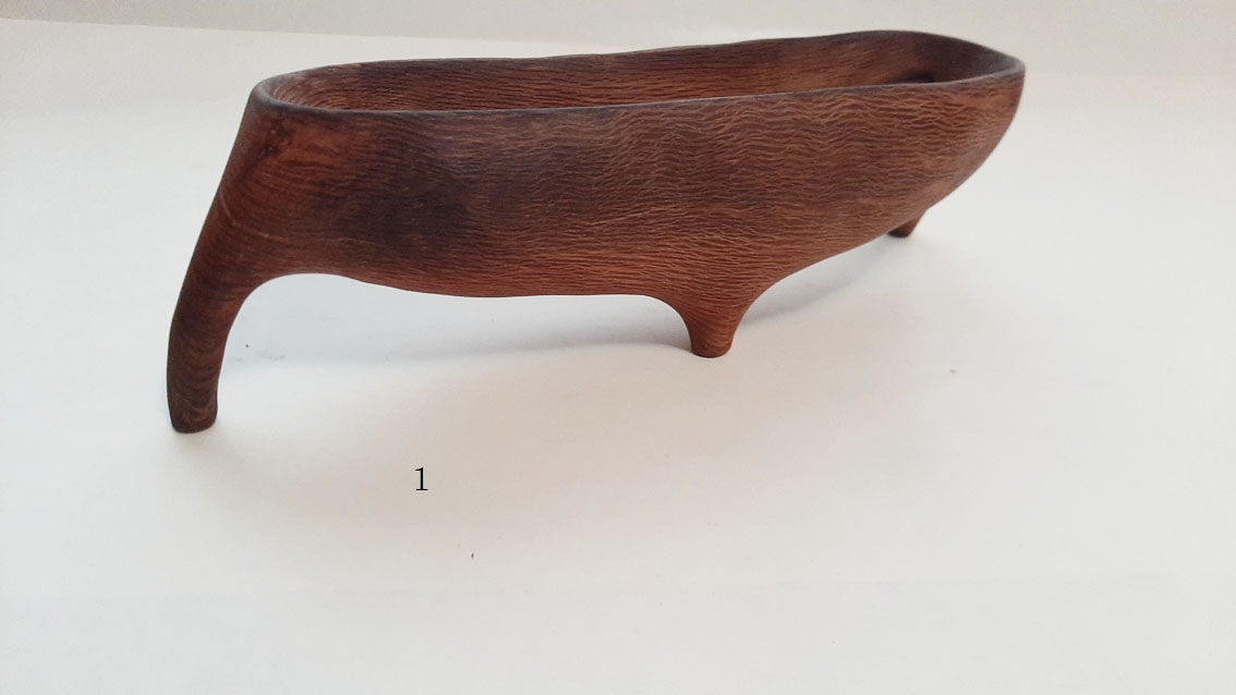 Cuenco trípode madera encina - Imagen 7