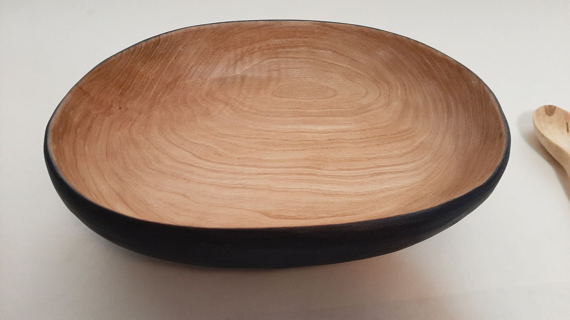 Cuenco madera nogal bicolor - Imagen 6