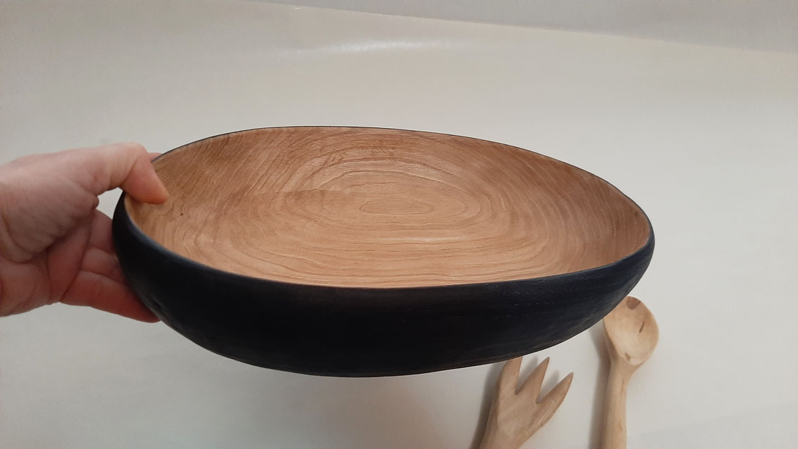 Cuenco madera nogal bicolor - Imagen 9