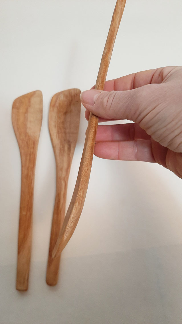 Espátula madera cerezo fina - Imagen 8