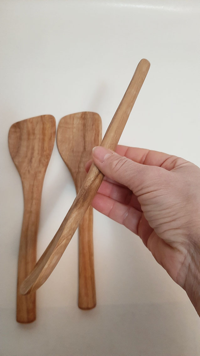 Espátula madera cerezo ancha - Imagen 4