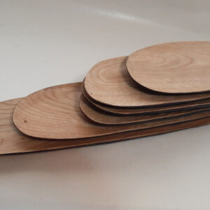 Plato madera castaño largo