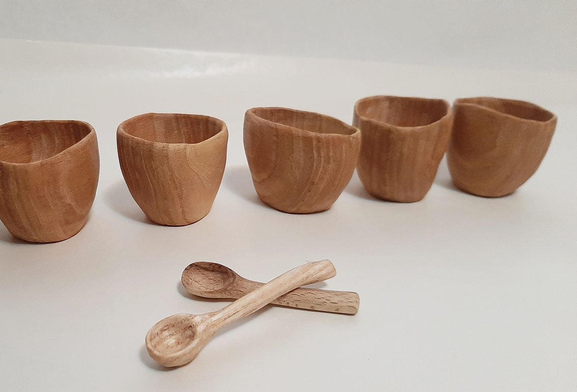 Vasito madera cerezo pequeño - Imagen 5