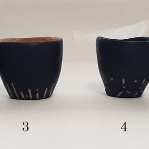 Cuenco vaso castaño negro