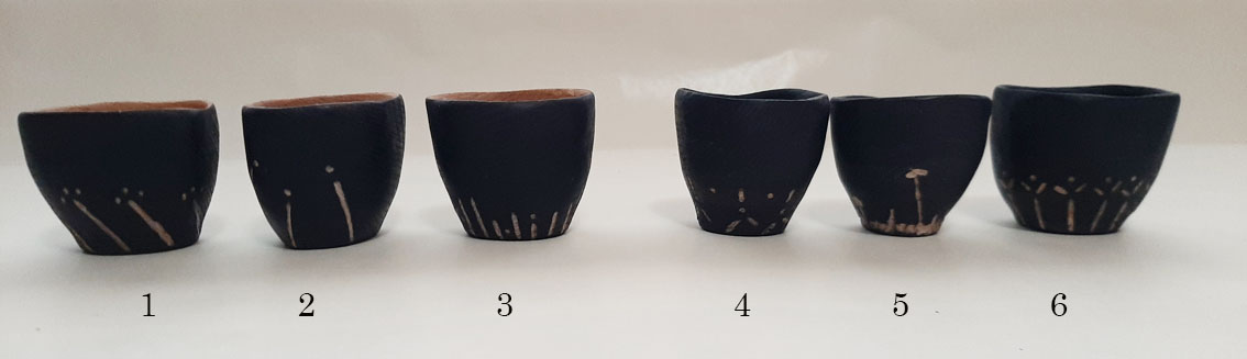 Cuenco vaso castaño negro